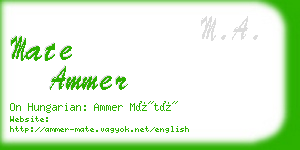 mate ammer business card